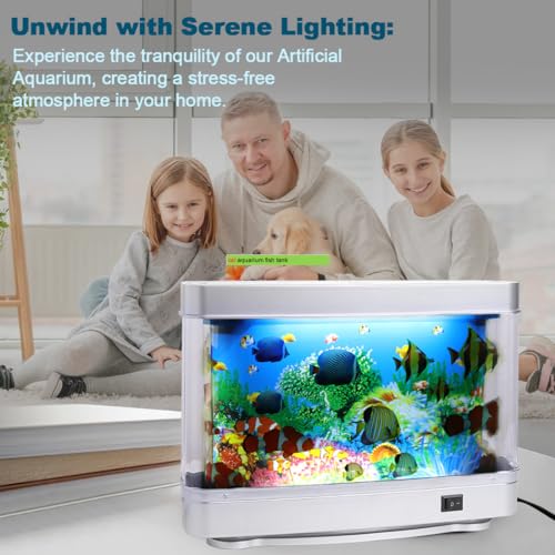 Ptahon AL- C101MLA1T Artificial Tropical Fish Decorative Moving Aquarium Lamp - Virtual Ocean Motion. Kids Fake Fish Tank thumb #2