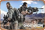 Shvieiart Wall Decor Sign - Tom Clancys Ghost Recon Wildlands Poster - 8X12 Inch Vintage Look Metal...