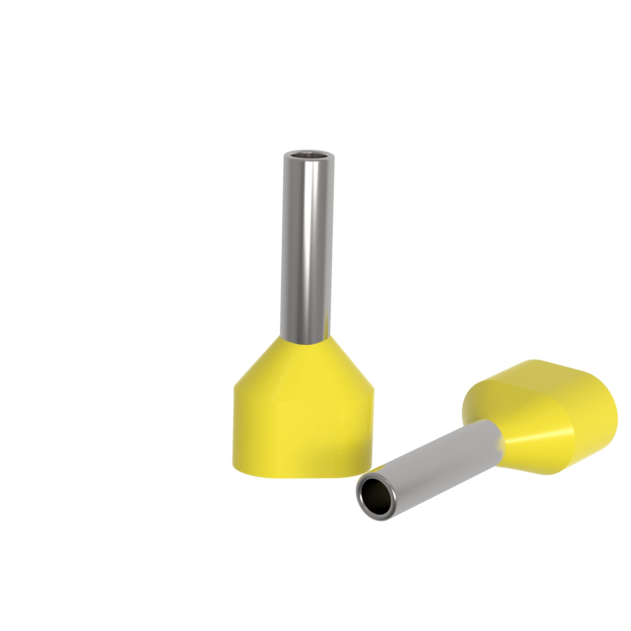 AUPROTEC Puntalini isolati Twin 0,5-16 mm² Doppio Terminali a Bussola: 1000 pezzi, 6.0 mm² Giallo