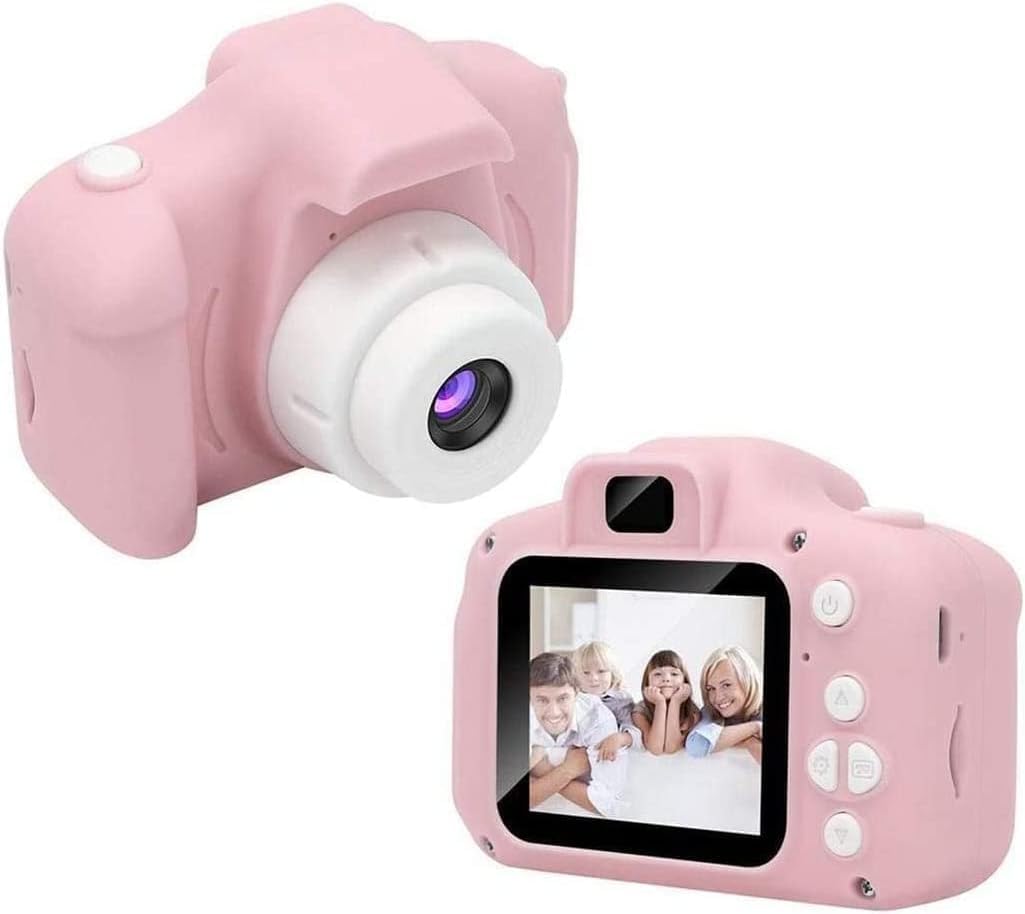Kids Camera Gifts for 4-8 Year Old Kids | Shockproof Cameras Great Gift | Mini Child Camcorder for little Kids | With Soft Silicone Shell | For Outdoor Play (Kids Camera, Pink)
