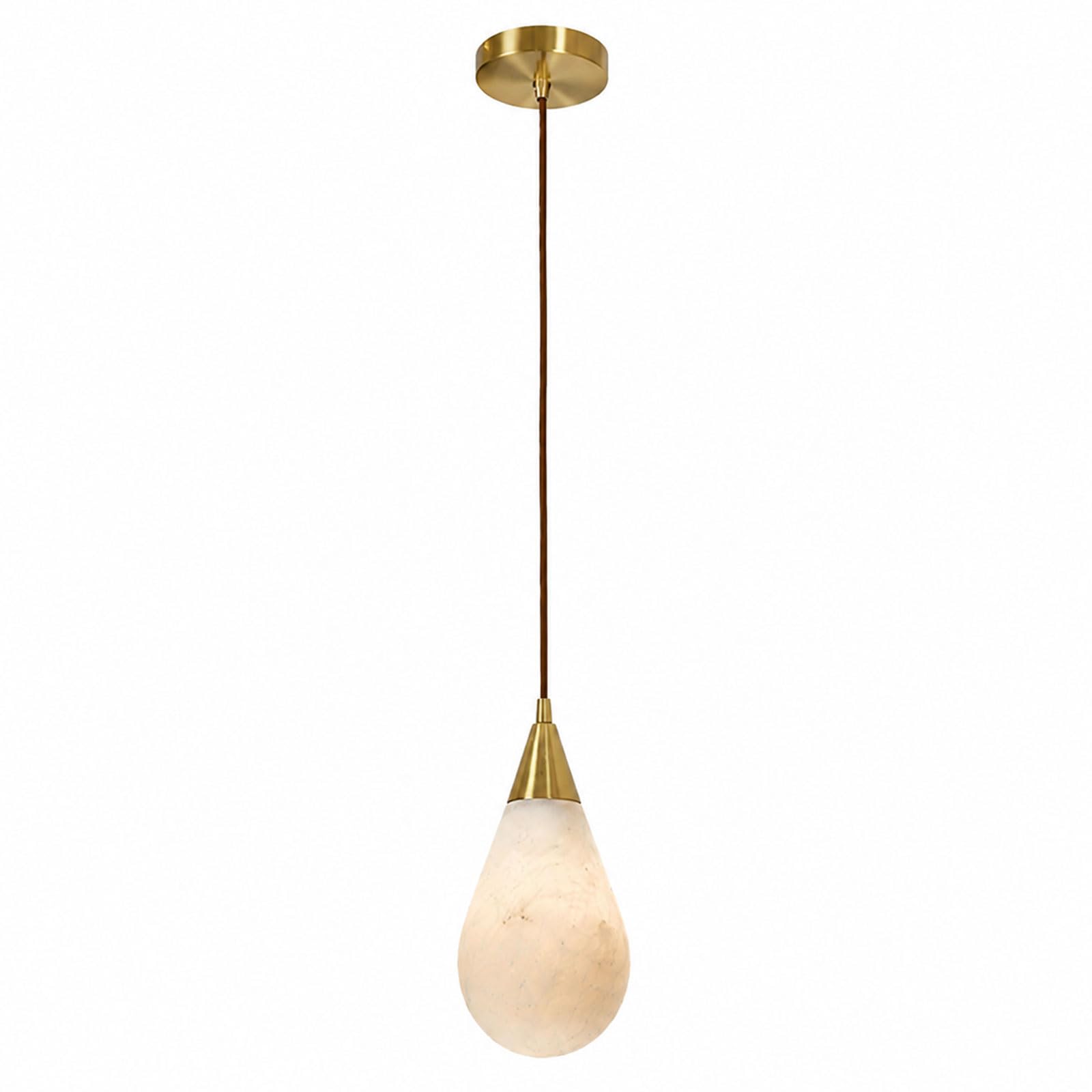 IOEDHW Alabaster Pendant Light Teardrop Hanging Lamp for Bar Counter