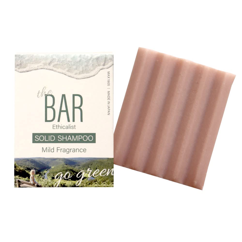 TheBAR Solid Shampoo, Low Irritation, Foaming, Formulated with Functional Ingredients, High Concentration, Organic, Solid Shampoo Bar, Mild Fragrance, Micro-Fragrance Type, Made in Japan, Floral Musk (Small Incense Type) Shampoo 2.8 oz (80 g)