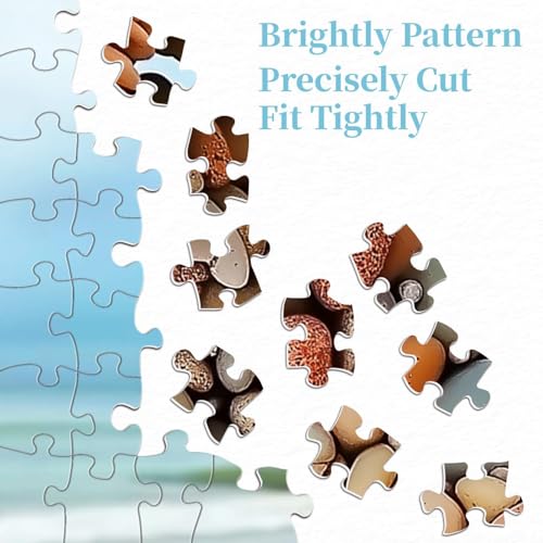 Image of iDream 1000 Pieces Jigsaw Puzzle - Artistic 3D Design, Colorful Wall Decor, Challenging Puzzle Gift for Friends & Family (Beach Guardian Dog)