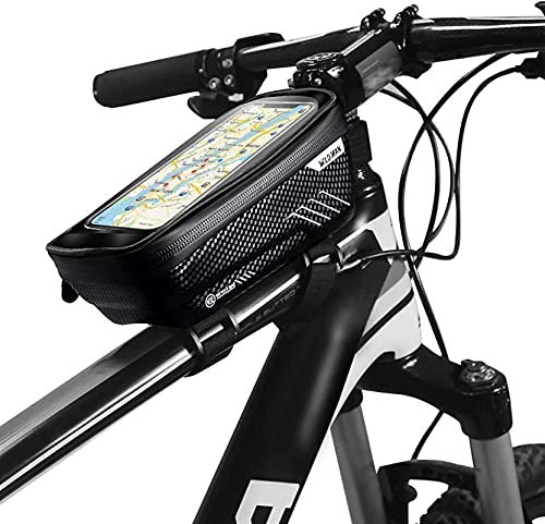 Bolsa de bicicleta SSDD con soporte de móvil superior y fijación estable para tubo delantero 2