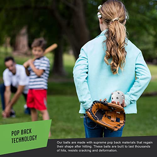 Rimsports Practice Balls - Hollow Plastic Baseballs (12 Pack), Ideal Batting Practice For Baseball And Softball, Practice Baseballs For Hitting, Baseball Training Equipment For Kids And Adults #TOP5