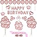 Produktbild 68 Pcs Happy Birthday Party Luftballons Dekoration,Rose Gold Geburtstag Banner,Konfetti Latex Ballon für Frauen Mädchen