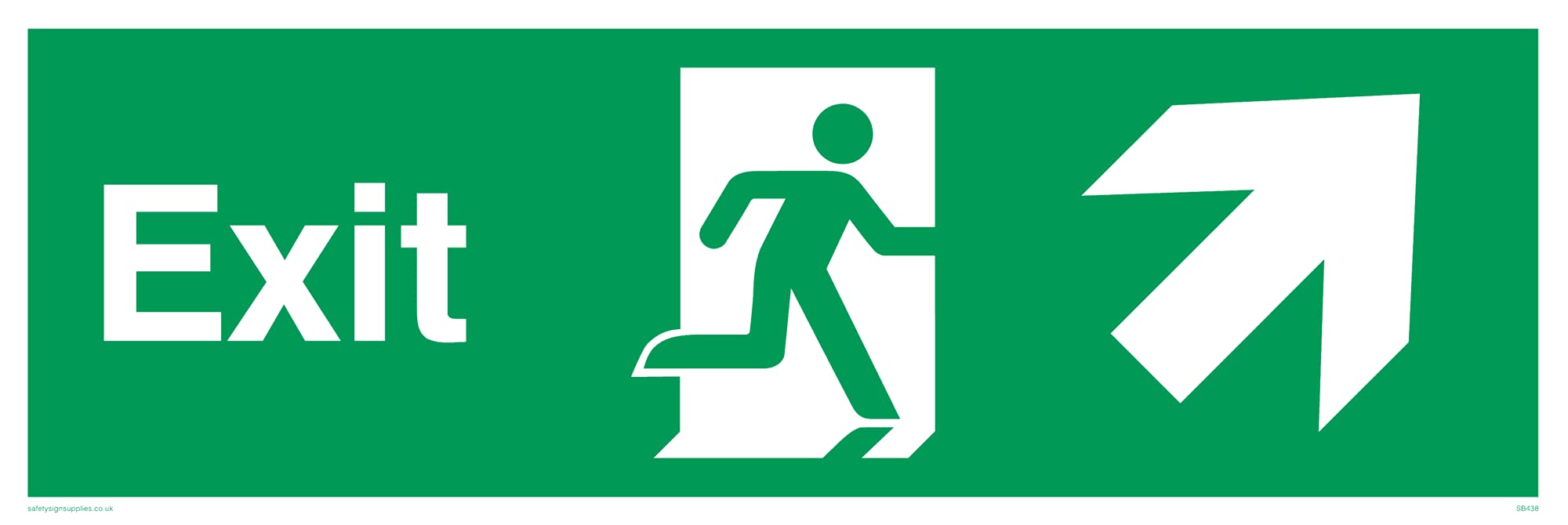 Pack of five - Exit â€“ Up Right Sign - 300x100mm - L31