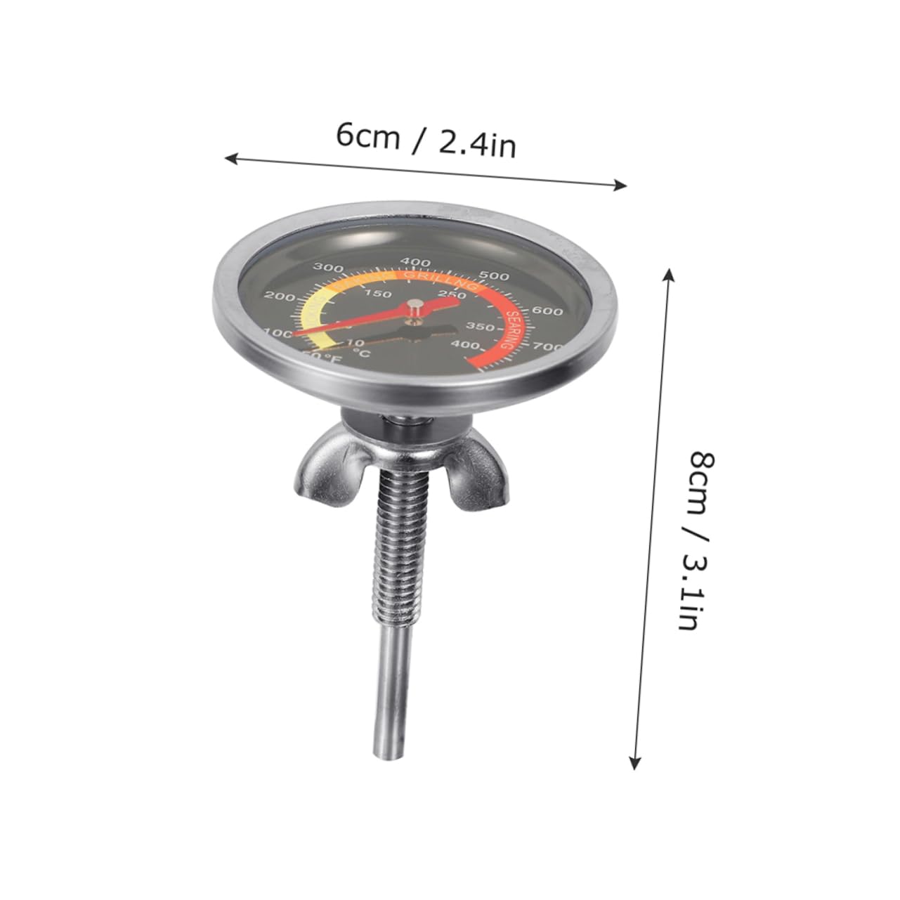 Cabilock Stainless Steel Bimetallic Thermometer 0-400? Meat Thermometer for Cooking