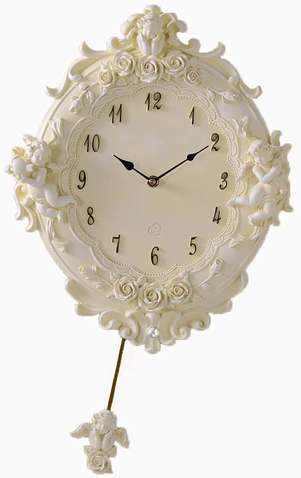 Horloge murale silencieuse rose oscillante pour en finir avec le tic-tac