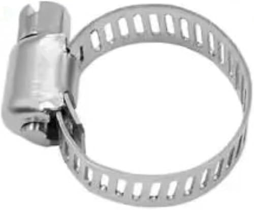 10PCS Adjustable 304 Stainless Steel Hose Clamps - Fuel Tube Pipe Clamp Screw Band for Water Pipes and Hoses(100-450mm)