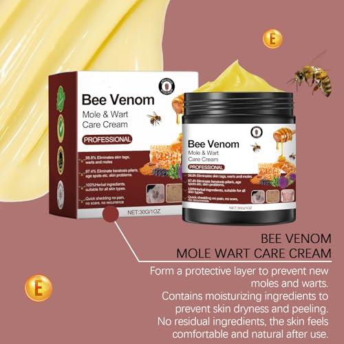 Generic Wart Removal Cream, Tag Recede Bee Venom,Bee Venom Mole And Wart Treatment Cream,Wart Removal Gel, Moisturizer,Bee Venom Cream,Common Wart, Warts, Plantar Wart Remover For Feet thumb #6