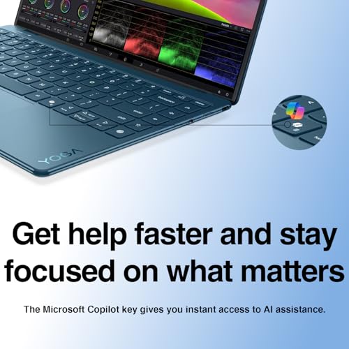 Image of Lenovo Yoga Slim 9i AI Copilot+ Laptop 14.0 inch 120 Hz Touch OLED 4K Display | Intel Ultra 7-258V, 32GB LPDDR5X, 1TB SSD, Fingerprint, 2 Thunderbolt 4, WiFi 7,Backlit KB, Win 11 Pro