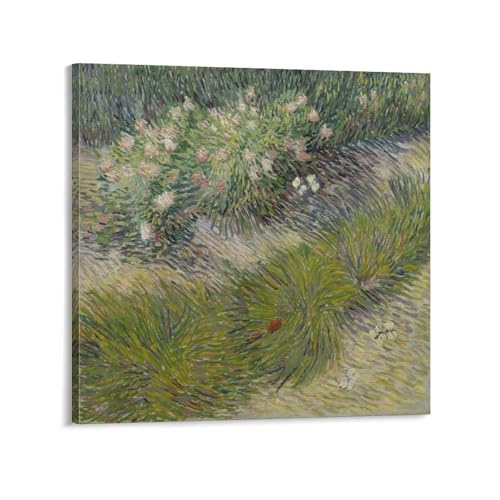 Impression sur toile herbe papillons Van Gogh 60x60 poésie de la nature