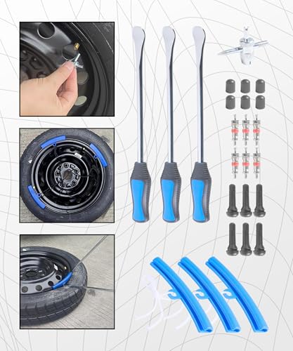 Image of SCUARI Motorcycle Tire Changer,Car Accessories Motorcycle Tire Spoons,Dirt Bike Tire Changing Spoons Tool Lever Steel Spoons Kit,Suitable for Motorcycles,Bicycles,Off-Road Vehicles,Scooters