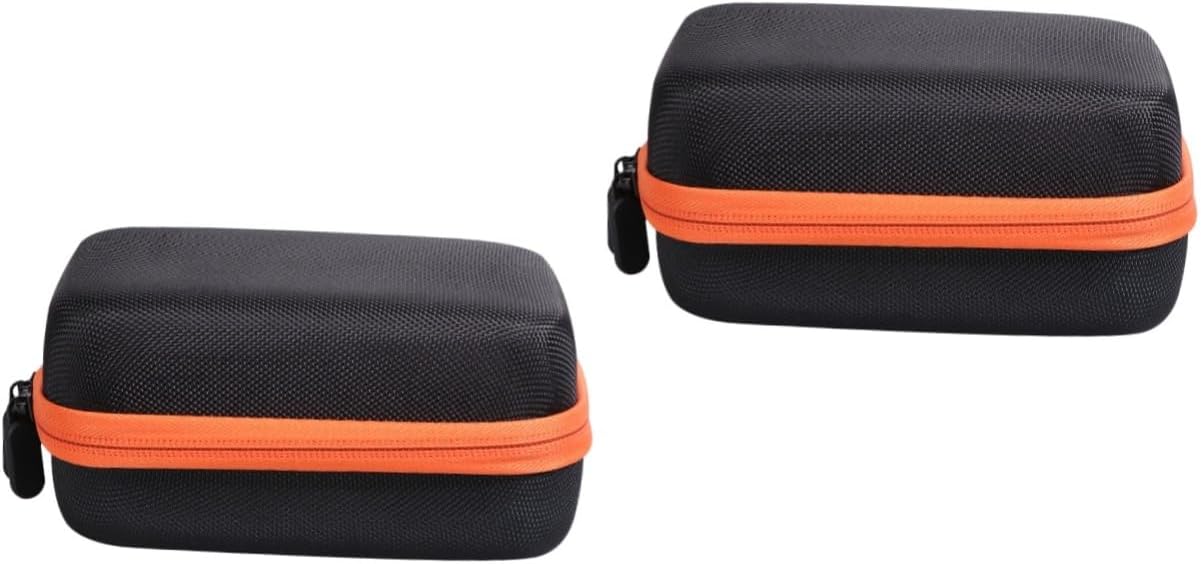 2pcs Storage Bag Slots for Bottles Eva Case for Travel Shockproof Organizer for Essential Oils Orange