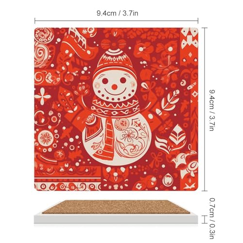 Dessous de verre bonhomme de neige idée cadeau table basse - 3