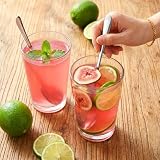 10 Pack 18.5cm Long Cocktail Stirrers Spoons 304 Grade Stainless Steel Latte Stirring Spoon, Long Handle Ice Tea Spoons for Ice Cream, Coffee, Cocktail Mixing Stirrer - 4