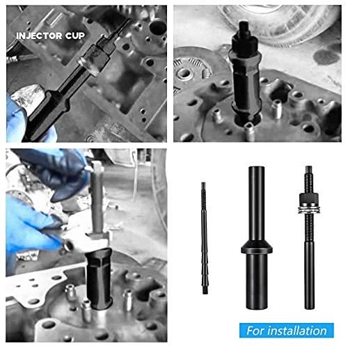 YOOWEE Compatible with Volvo Mack Truck Injector Nozzle/Cup/Sleeve/Tube Remover & Installer Tool Kit Fits D11 D12 D13 D16 FM12 MP7 MP8 MP10 Engine Replacement for 9986174 88800387 88800196