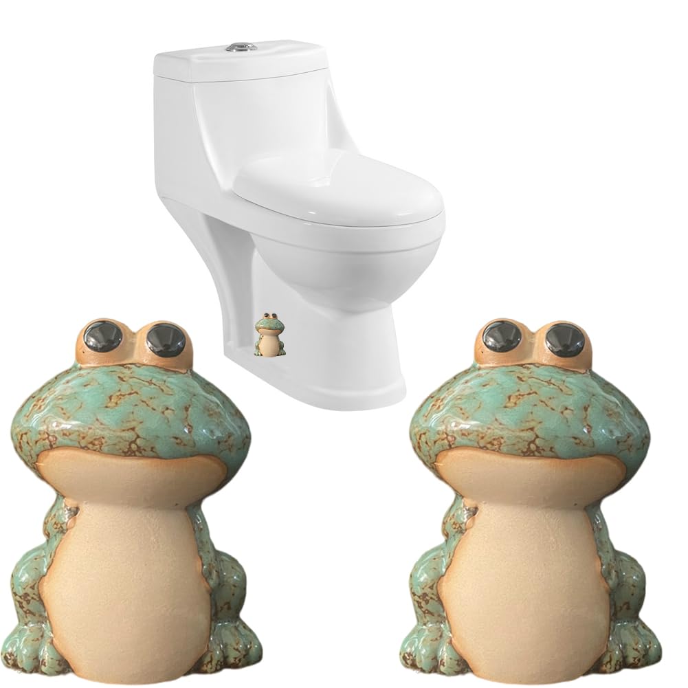 Photo 1 of AKV Frog Ceramic Toilet Bolt Covers - Green