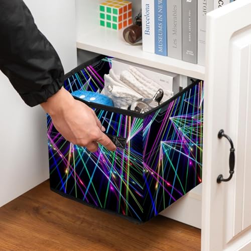 Boîte de rangement pliable en tissu cube pour organiser les jouets - 7