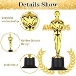WINKIO Gold Award Trophies，Gold Award Statues, Pack of 6 Mini Trophies, Plastic Trophy Award for Competition,Events, Sports, Party Decorations,Award Ceremony and Appreciation Gift - Image 3
