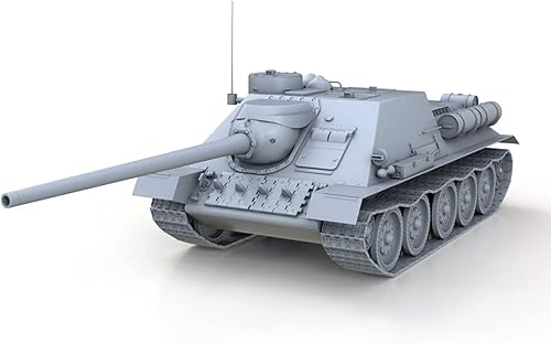 Miniatura 3 de Tank 3D Puzzles Kits de modelos de plástico, escala 1/16 modelo soviético SU-100 de destructor de tanques, juguetes para adultos y regalo, 23 x 7.4