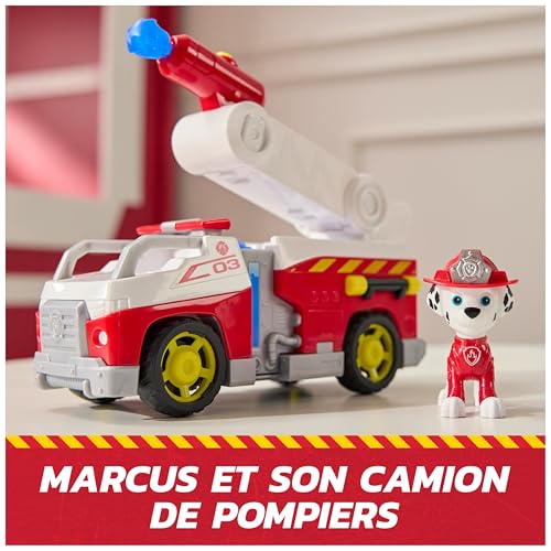 Figurine et véhicule Paw Patrol Pat’Patrouille Fire Rescue Marcus - vue 9