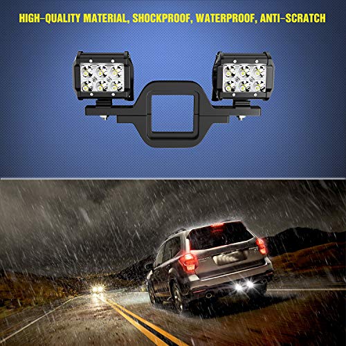 Image of Nilight Tow Hitch Bracket 2 inch Universal Mounting Kit Reverse Road LED Work Light for Truck SUV Trailer RV