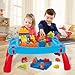 MEGA BLOKS First Builders Toddler Blocks Toy, Build ‘n Learn Portable Activity Table with 30 Pieces and Built-in Storage, Blue, Kids Ages 1+ Years (Amazon Exclusive)