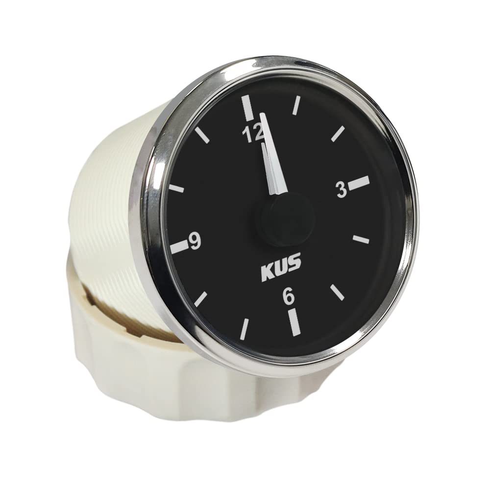 Kus - Reloj de 12 horas con retroiluminación (52 mm, 12 V/24 V)