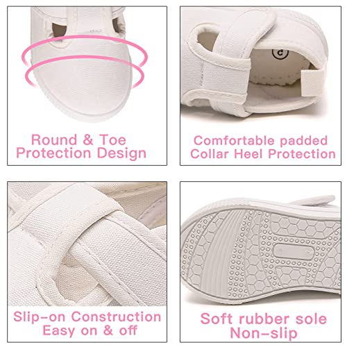 Gengasun Toddler Girls Boys T-Strap Canvas Sneakers For Little Kids Classical Comfortable Mary Jane Cotton Flats thumb #2