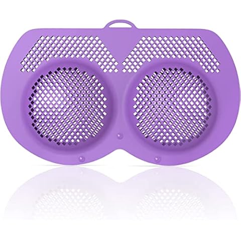 Bra Washing Bags for Laundry, 360° Cleaning Silicone Bra Washer Protector, Mesh Laundry Bags for Washing Machine Fits A to G Cups, Purple Cover