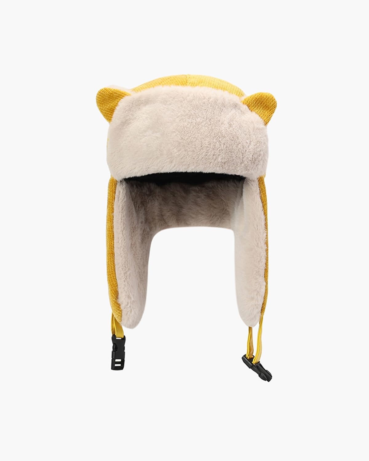Children's Ear Covering Warm Hat for Boys and Winter Babies and Girls (Polyester, Yellow)