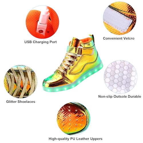 Image of Light Up Shoes Men Women LED Shoes USB Charging Adult High Top LED Sneakers Glow in The Dark Footwear for Dancing Party Festivals Festivals