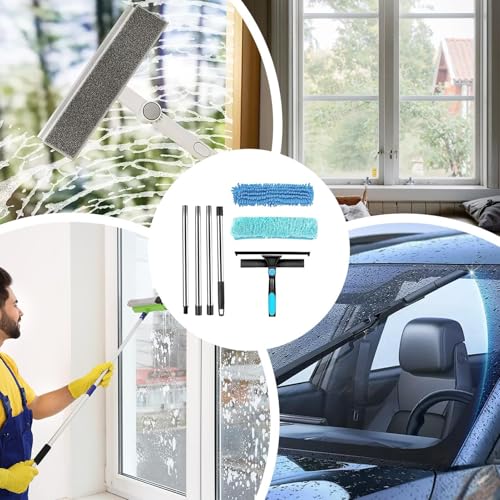 Plumero extensible con mango largo ajustable para limpiar techos y muebles del hogar 5