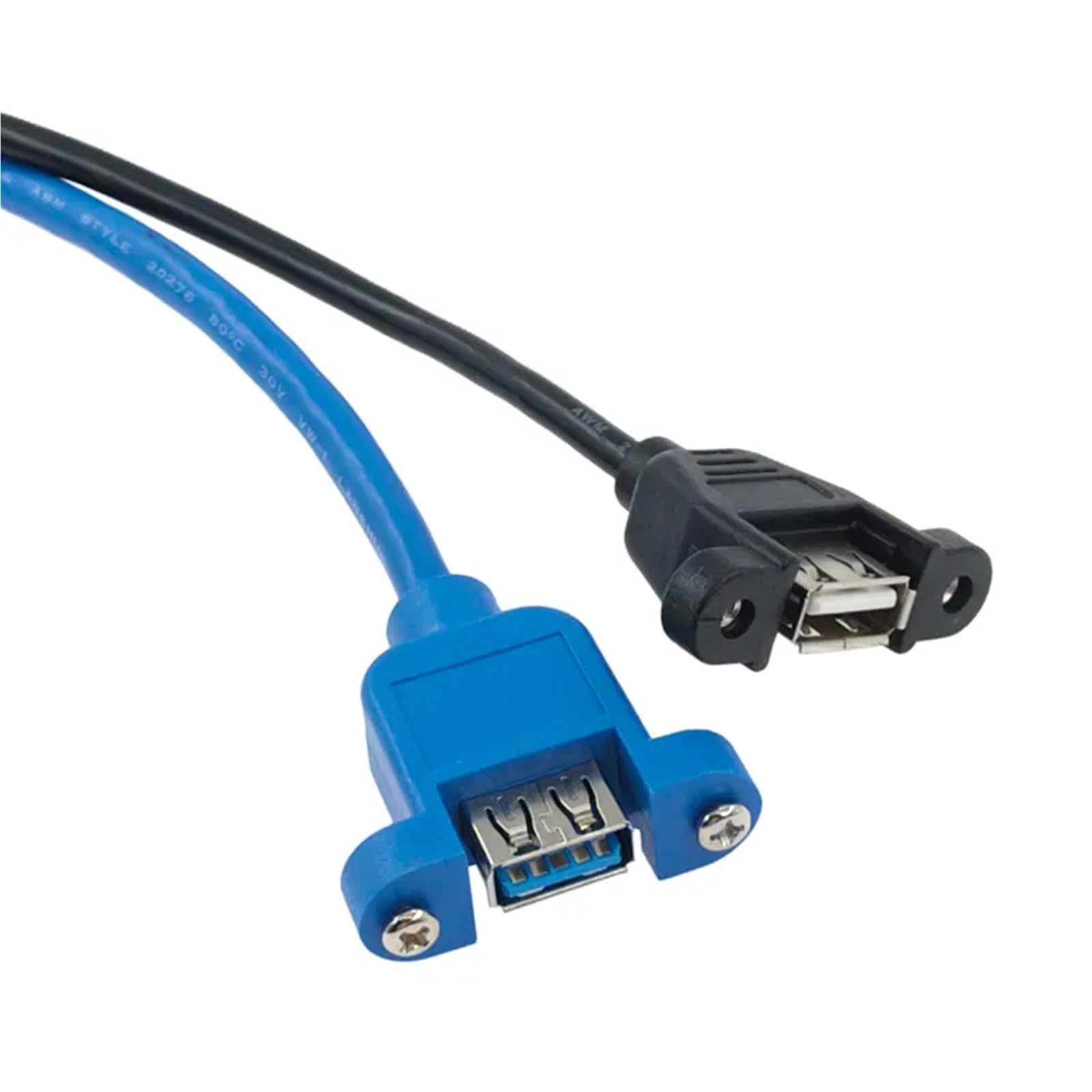 Cavo di prolunga USB 2.0 USB 3.0 da maschio a femmina, per sincronizzazione dati, senza viti, connettore per montaggio a pannello, 1 pezzo (USB 2.0 F-M, 1,5 m)