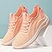 Toumov Womens Running Shoes Breathable Flying Knitting Lace Up Mesh Walking Shoes Slip On Sneakers Non Slip Athletic Workout Gym Sneakers Comfortable Fashion Shoe Pink