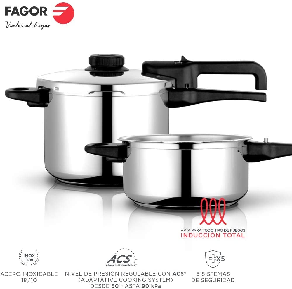 Fagor Top Fagor Rapid Xpress Quick Express Pots Set 4+6l, 18/10
