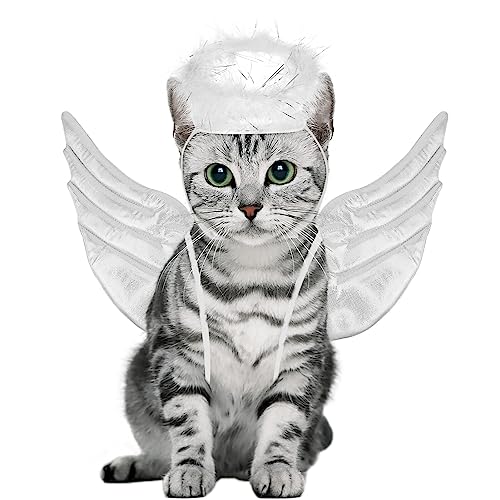 Disfraz alas de ángel para perro mediano Halloween