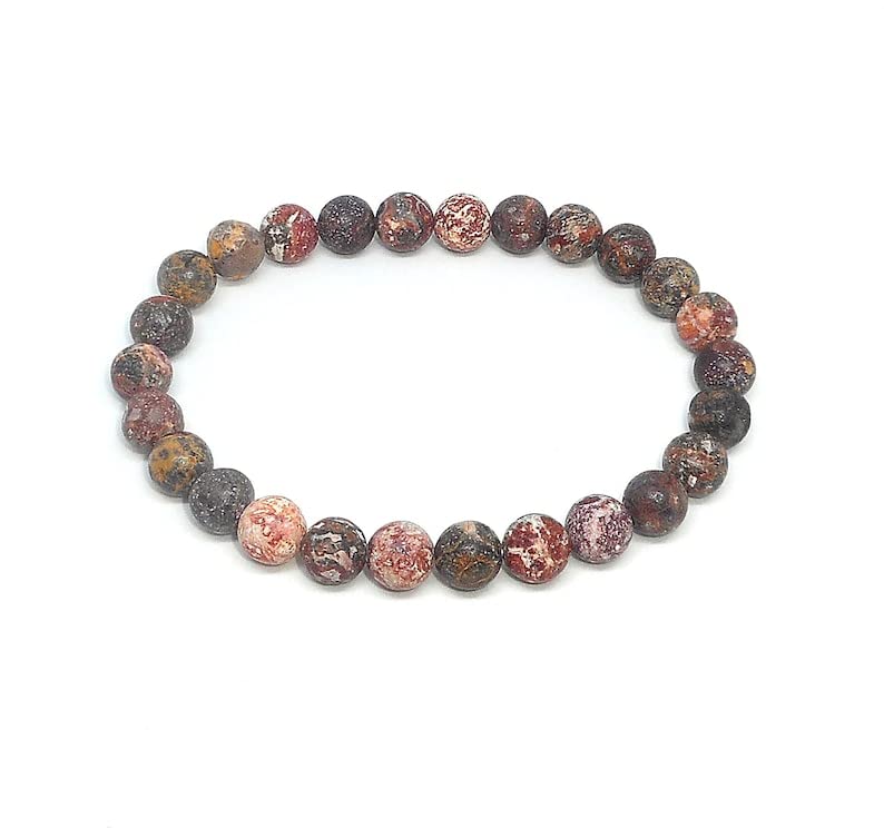 Bracelet en jaspe naturel 6mm pour stimuler la prospérité