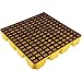 Global Industrial 4 Drum Low Profile Spill Containment Pallet with Drain, 4-Way Forklift Pockets, 65 Gallon Capacity, 8000 Lbs Capacity, 51.5