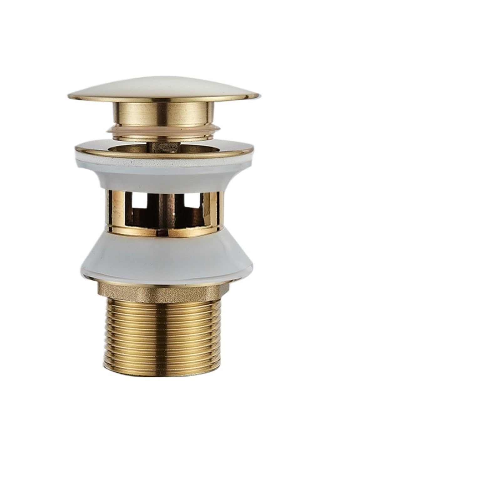 Xiehya Brushed Gold A 1 Pcs Gold Pop Up Drain Button Bathroom Sink Plug Drainer Siphon Waste Stopper Washbasin Faucet Accessory Pipe Black For Diy Tools(Brushed Gold A)