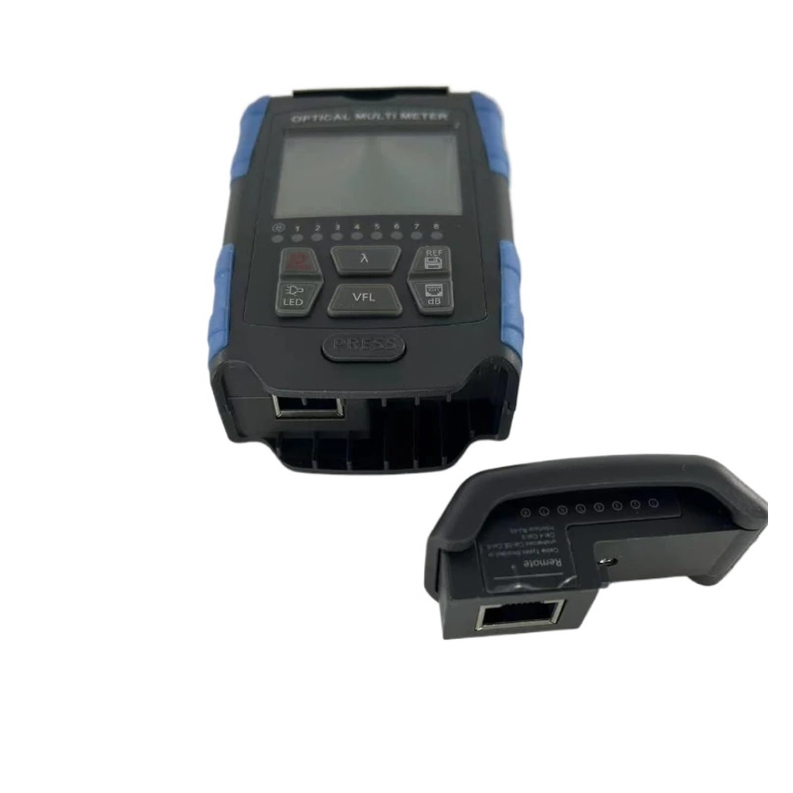 Esposimetro, Macchina multifunzione for test in fibra ottica all-in-one con test di rete, illuminazione a LED VFL da 15 mW, misuratore di potenza ottica OPM da 1577 nm(50 26dB Rechargeable)