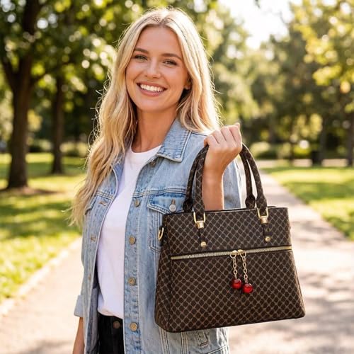 Bolso de mano dual-tone para mujer con 3 compartimentos y asa de hombro miniatura 3
