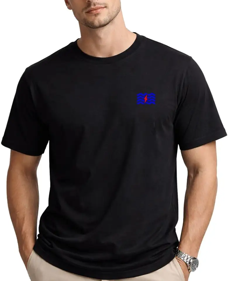 Camiseta Masculina Preta, Malha Peruana Premium, Algodão Encorpado, Gola Redonda, Manga Curta, Casual