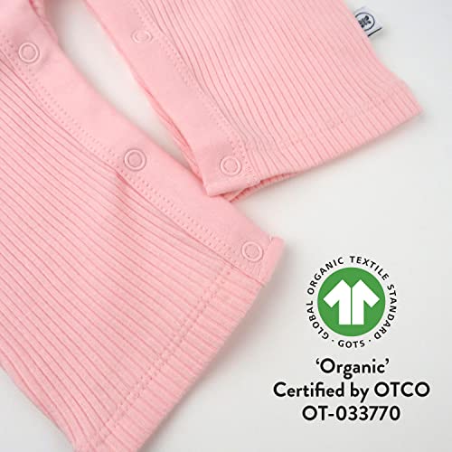 HonestBaby baby-girls Rib Romper and Headband Organic Cotton3