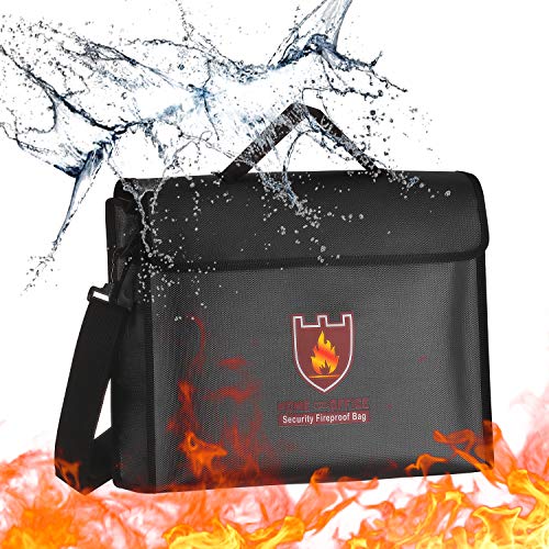Preisvergleich Produktbild Hivexagon Feuerfeste Dokumententasche, feuerbeständige wasserdichte Tasche, a4 dokument sicher Bag, Sicherheit feuertasche für Geld, Fotos, schmuck