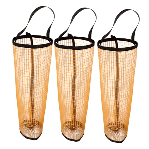 Abaodam 3Pcs Tennis Ball Storage Bag Capacity Mesh Pouch for Tennis Baseball Quick Dry Washable Convenient Drawstring Design for Sports Supplies