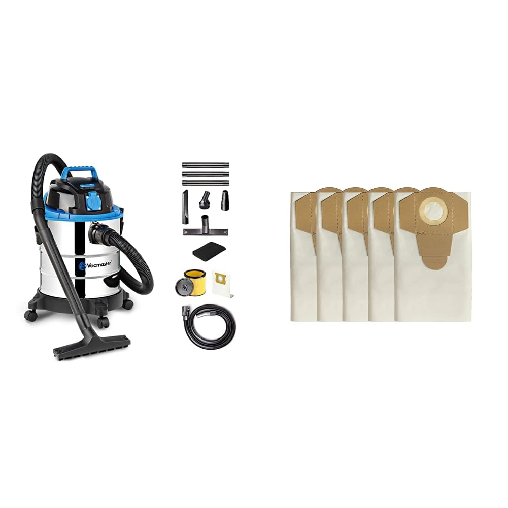 Vacmaster VQ1220SC 1250W 20L Bolsas universales para aspiradoras húmedas y secas (20L x 5 Bolsas)