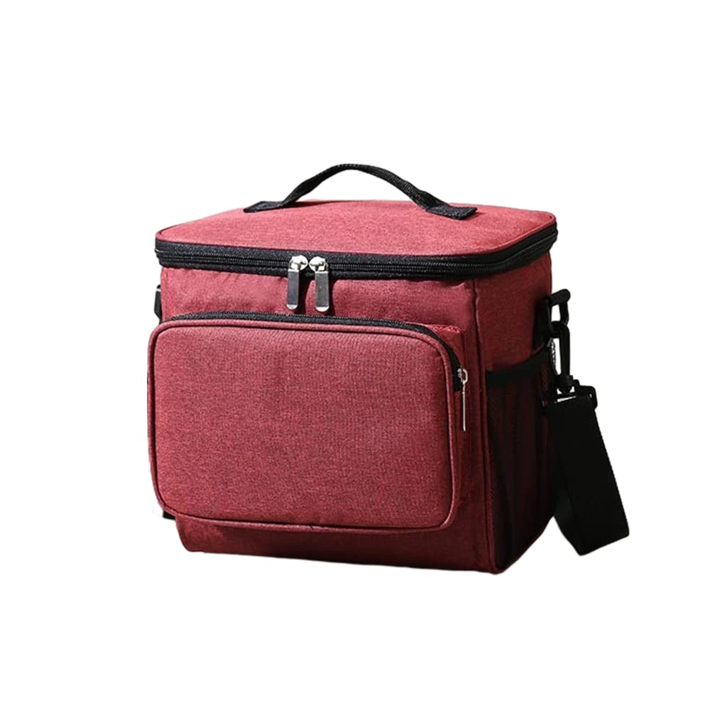 Morbuy Foldable Cool Bag Reusable Cooler Bag Outdoor Picnic Bag Insulated Cold Hot, Cooler Lunch Bag 10L, Cool Bags for Lunch, Picnic,Work, School (One size,Cationic Red)